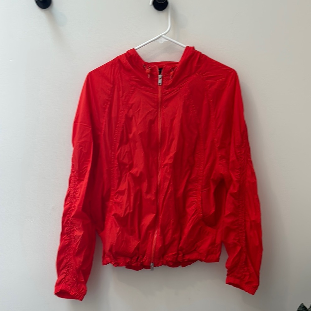 Red Women's Jacket, Athleta Rep rain jacket, size small